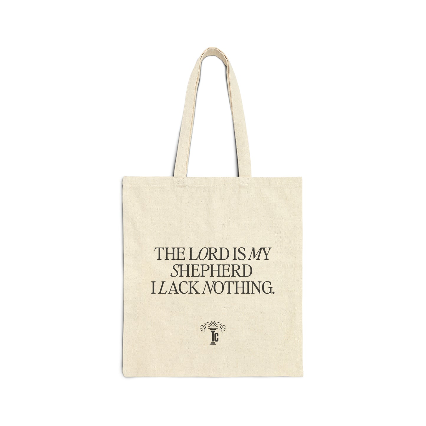 The Lord Is My Shepherd Canvas Tote